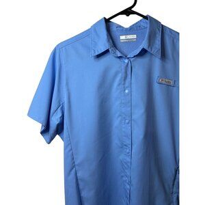 Columbia PFG Mens Large Mesh Lined Fishing Shirt Short Sleeve Button Up Outdoor